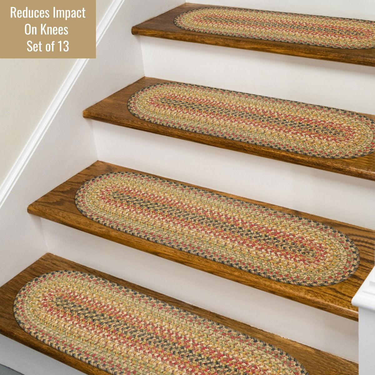 Best Multi Color Braided Accessories for runner stair treads