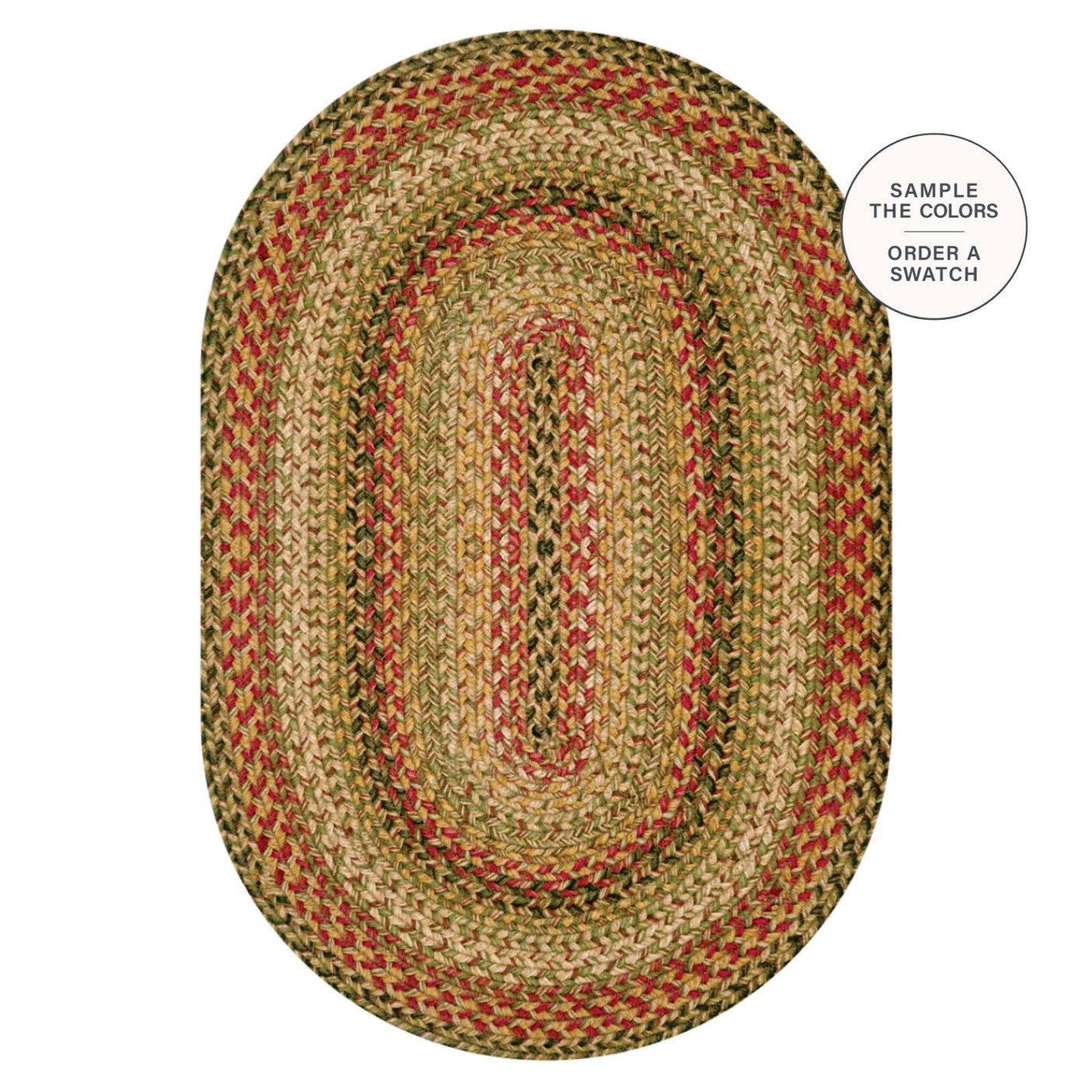 Kingston Multi Color Jute Oval Braided Rugs