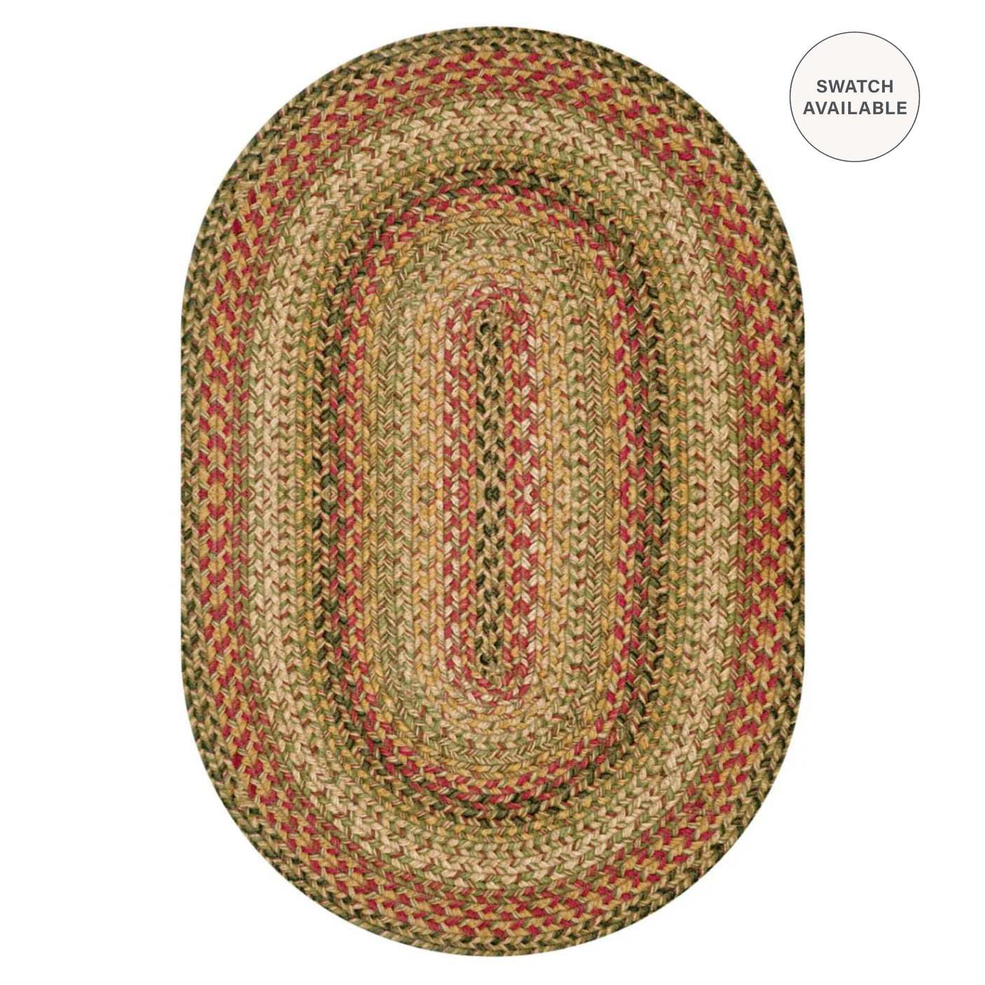 Kingston Multi Color Jute Oval Braided Rugs