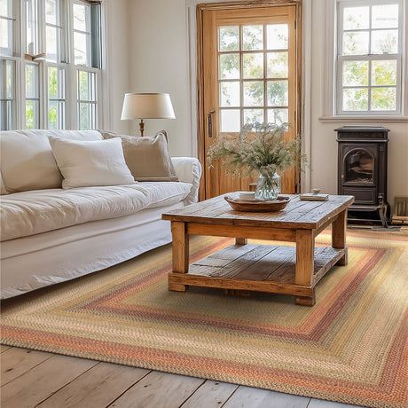 Kingston Jute Multi Color Braided Rectangular Rugs