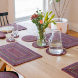 Jamestown Burgundy Jute Braided Accessories