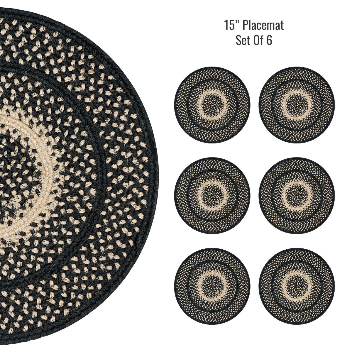 Best Round Black Braided Accessories For Placemat Use
