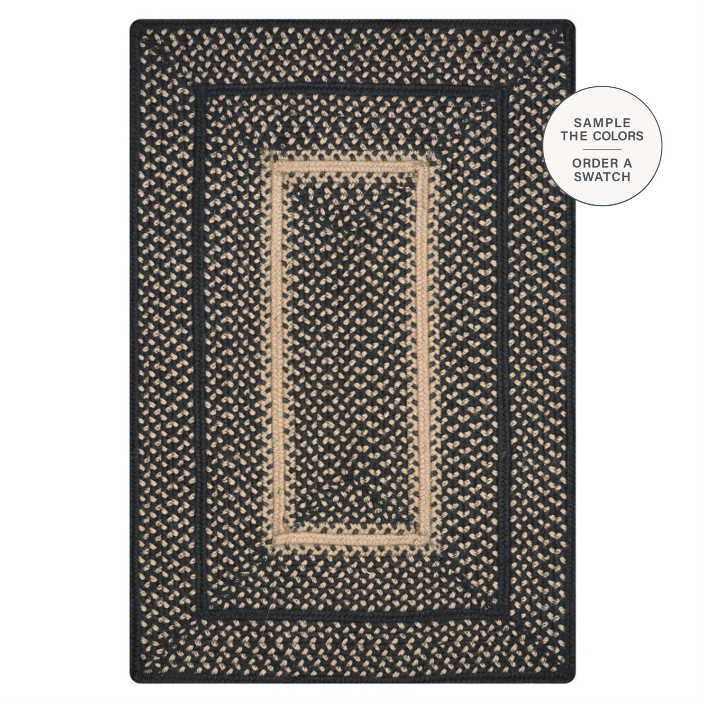 Manchester Black Jute Braided Rug