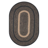 Manchester Black Jute  Braided Rug Oval