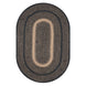 Manchester Black Jute  Braided Rug Oval