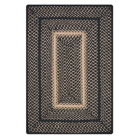Manchester Black Jute Braided Rectangular Rug silo image