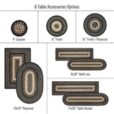 Best Oval, Round and Rectangular Black Braided Accessories for Kitchen Table