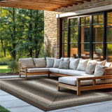 Midnight Moon Brown Braided Rectangular Rugs