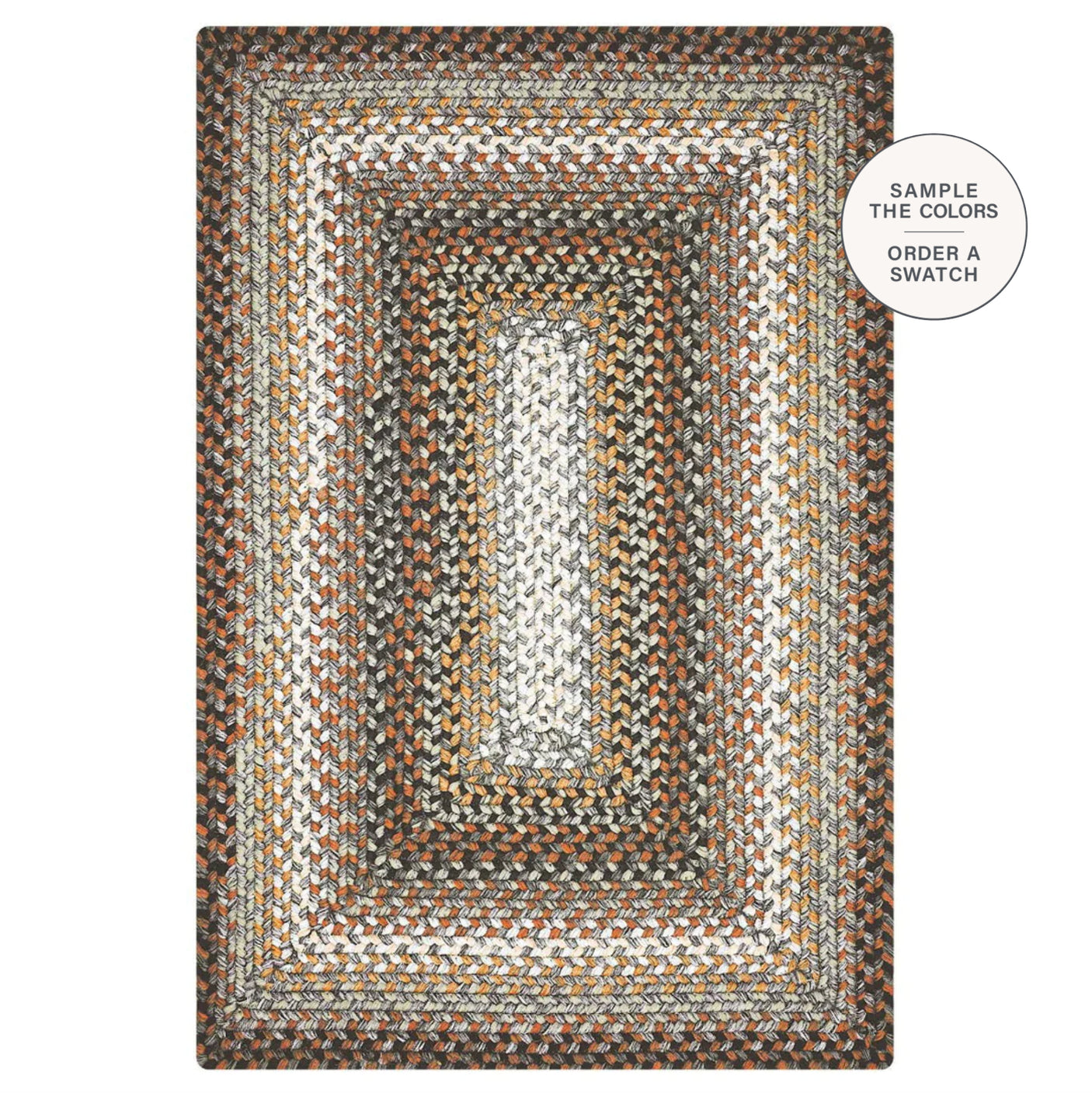 Midnight Moon Brown Braided Rug