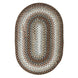 Midnight Moon Brown Oval Braided Rug