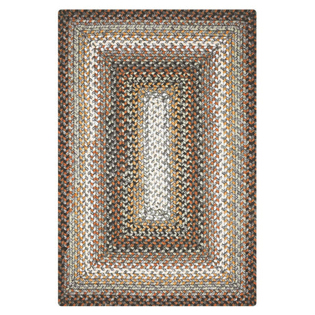 Midnight Moon Brown - Grey Braided Rectangular Rug