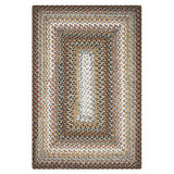 Midnight Moon Brown - Grey Ultra Durable Braided Rectangular Rug In Sets