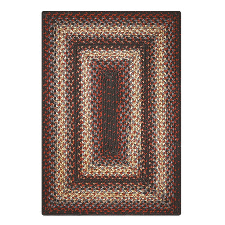 Montgomery Black - Burgundy Ultra Durable Braided Rug
