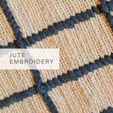 Nell Window Pane Premium Jute Rug With Backing