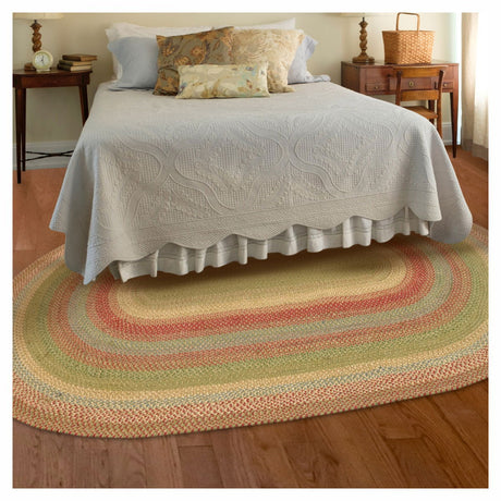 Azalea Multi Color  Jute Braided Rug Oval