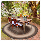 Driftwood Brown Indoor/Outdoor Braided Oval Rug