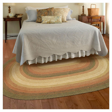 Russett Jute Brown  Braided Rugs Oval