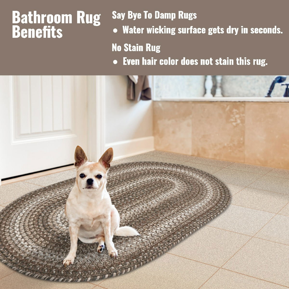 Wildwood Brown Oval Braided Rug