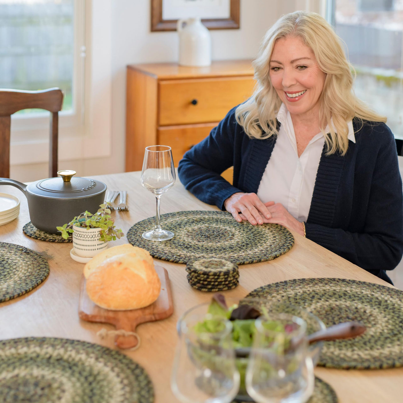 Pinecone Green Braided Accessories