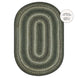 Pinecone Green Jute Braided Oval Rugs
