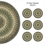 Pinecone Green Braided Accessories