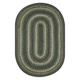 Pinecone Green Jute Braided Oval Rug