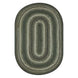 Pinecone Green Jute Braided Oval Rugs