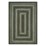 Pinecone Green Jute Braided Rectangular Rugs silo image