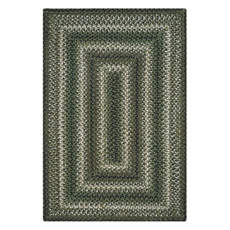 Pinecone Green Jute Braided Rectangular Rugs silo image