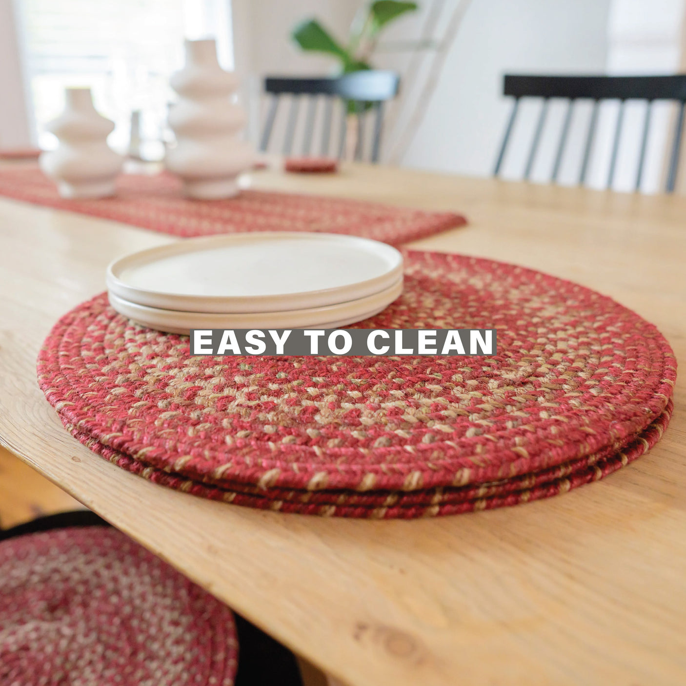 Apple Pie Red Jute Braided Accessories