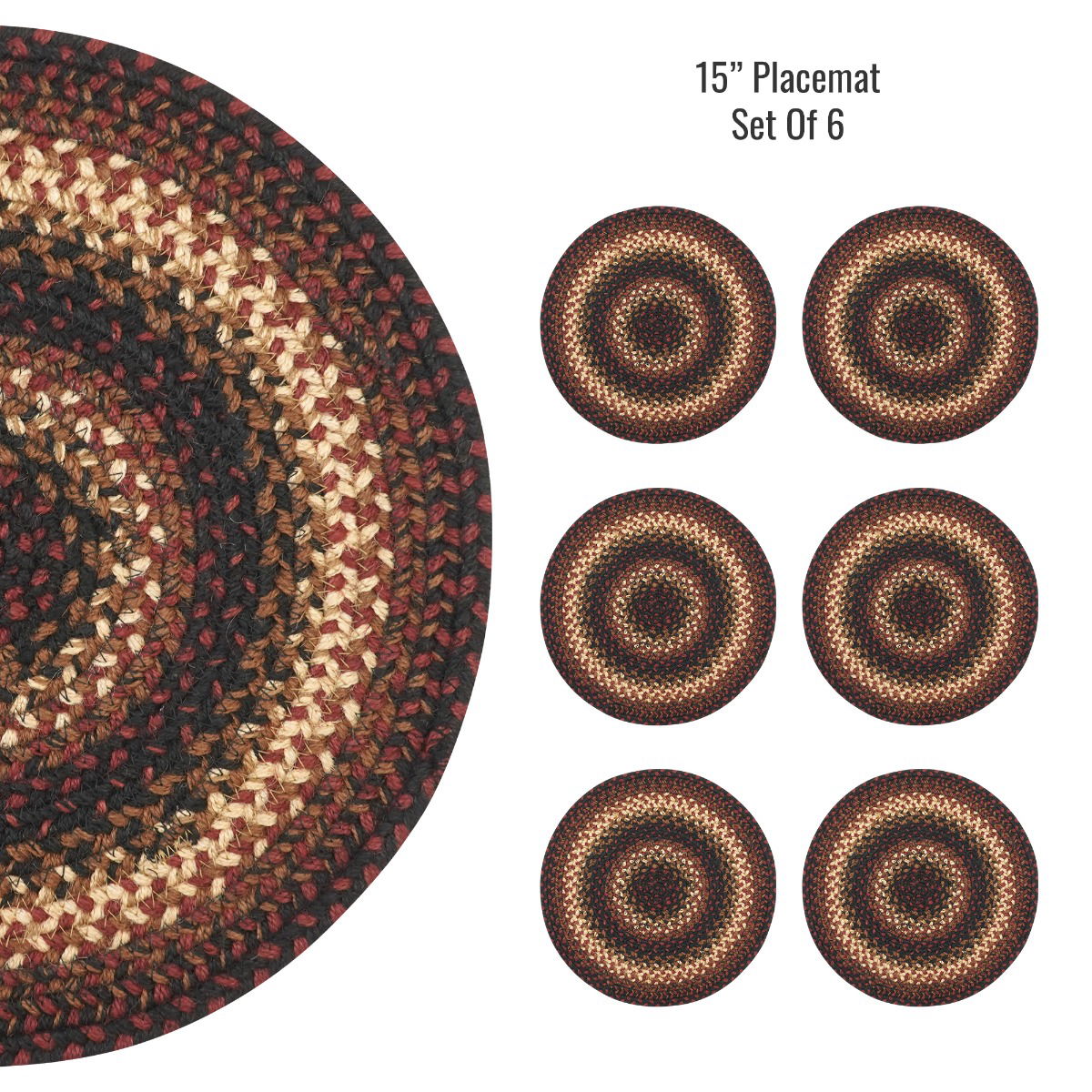 Best Round Black Braided Accessories for Kitchen Placemat