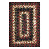 Prescott Handmade Rectangular Jute Rug in Black and Burgundy