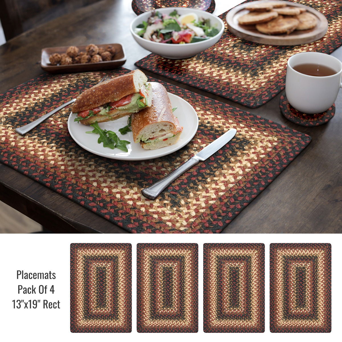 Best Rectangular and Round Black Braided Kitchen Accessories 