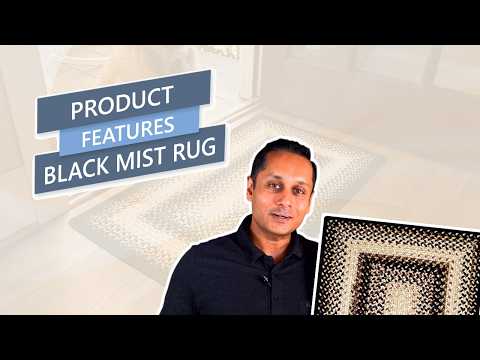 Black Mist Braided Oval Rug