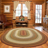 Pumpkin Pie Mustard And Gold Oval Braided Rug