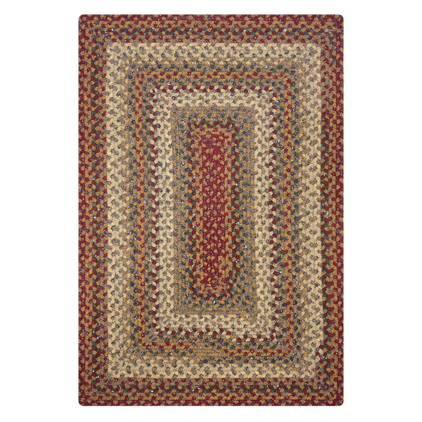 Pumpkin Pie Multi Color Cotton Braided Rectangular Rug
