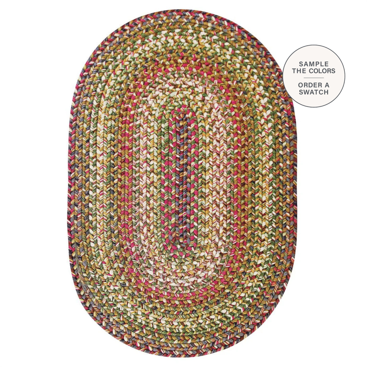 Rainforest Multi Color Braided Oval Rugs