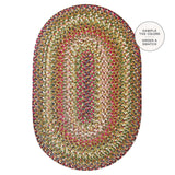 Rainforest Multi Color Braided Oval Rugs