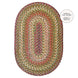 Rainforest Multi Color Braided Oval Rugs