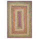 Rainforest Multi Color Ultra Durable Braided Oval Rug In Sets