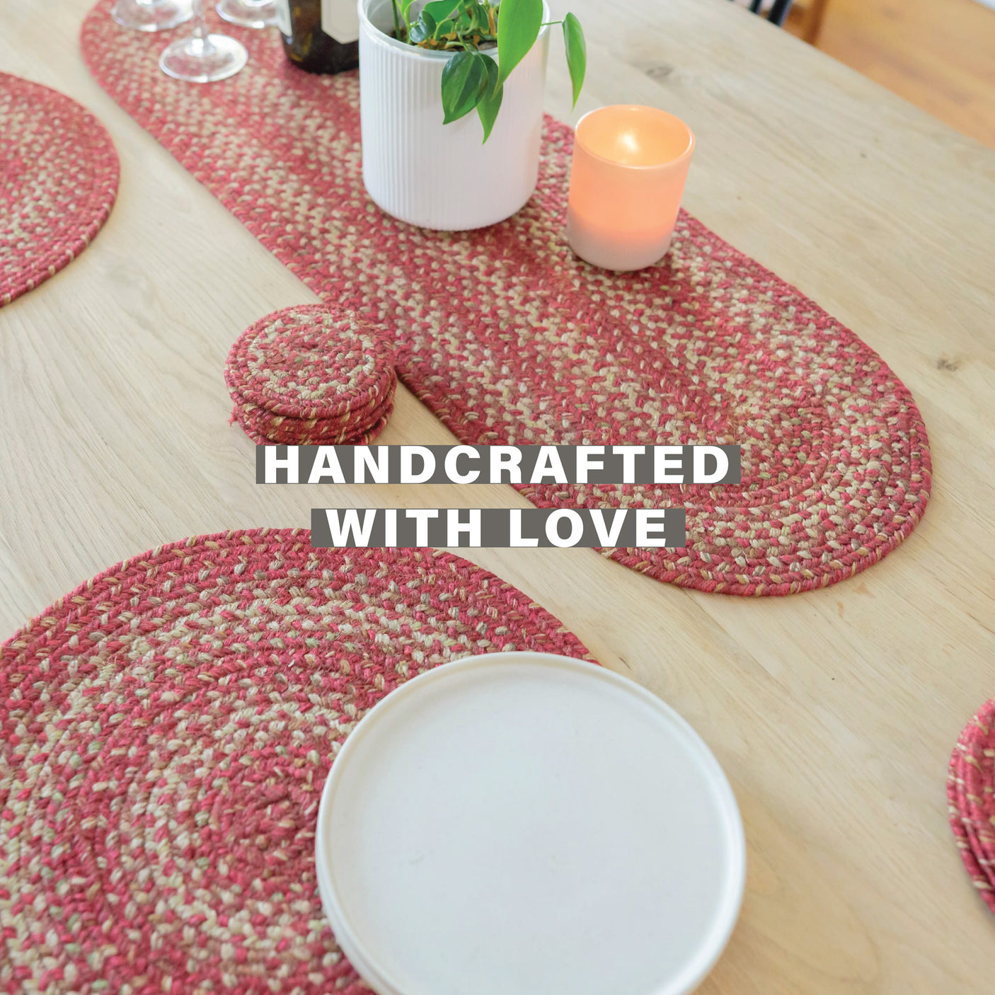 Apple Pie Red Jute Braided Accessories