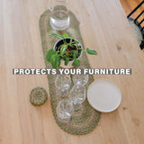 Grassland Green Jute Braided Accessories
