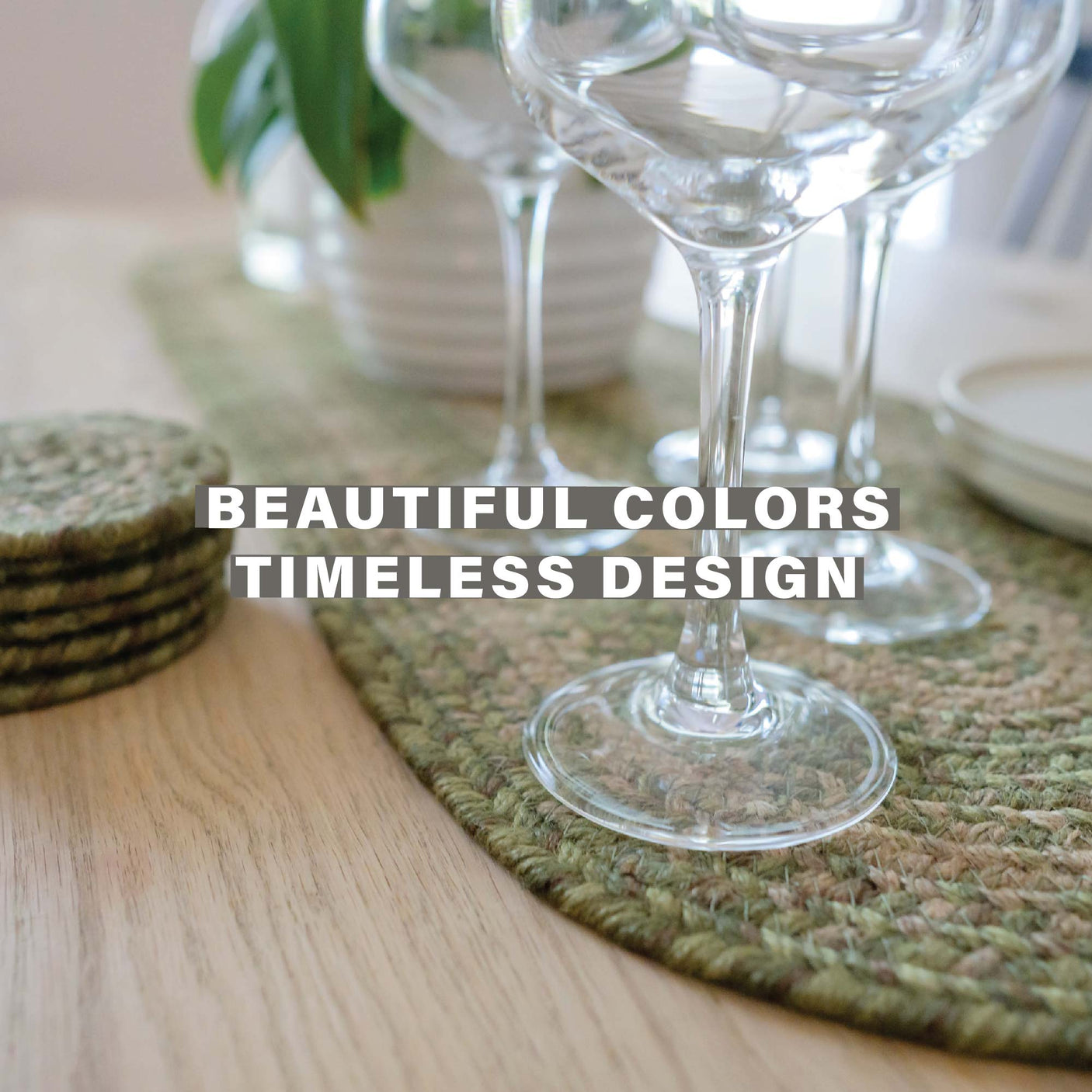 Grassland Green Jute Braided Accessories