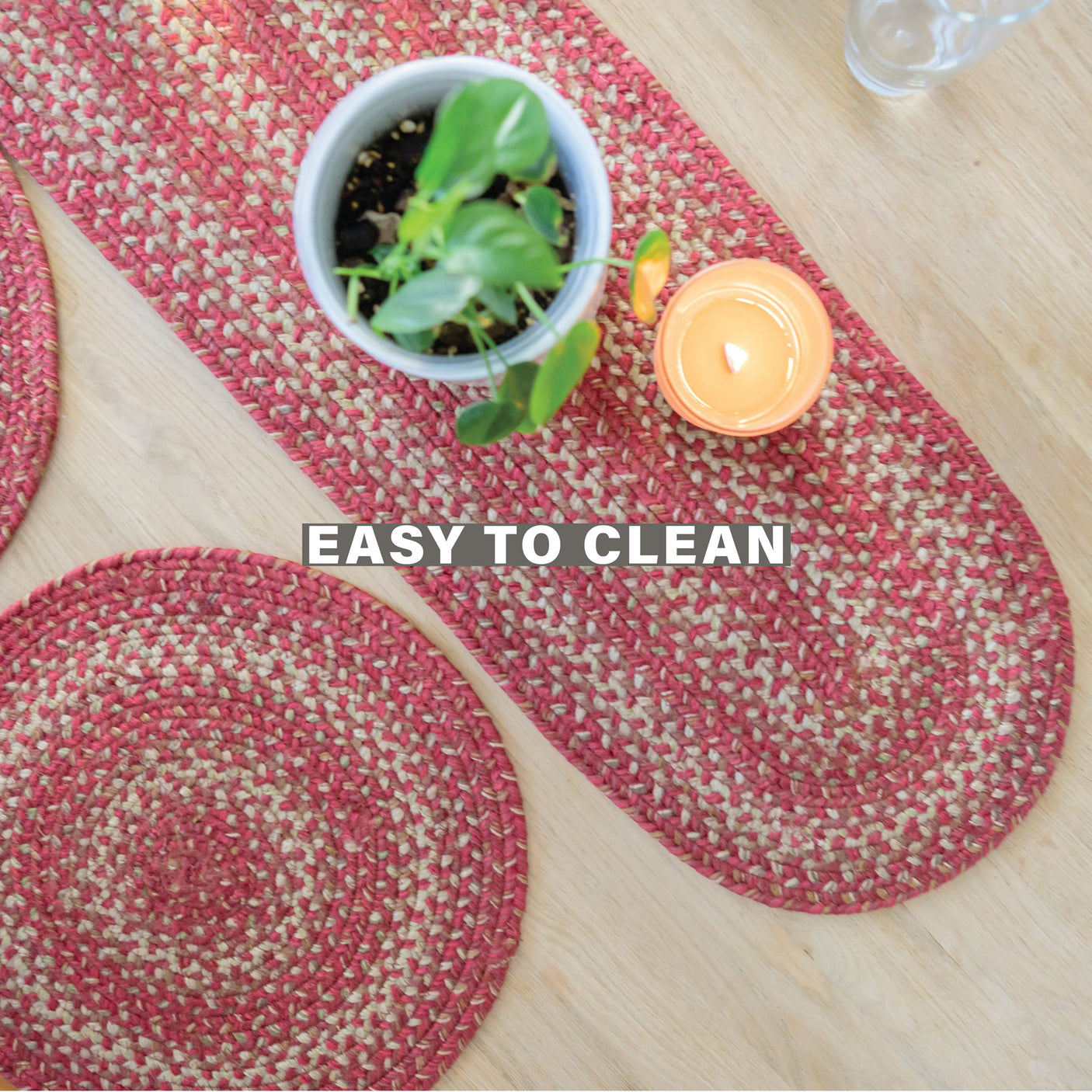 Apple Pie Red Jute Braided Accessories
