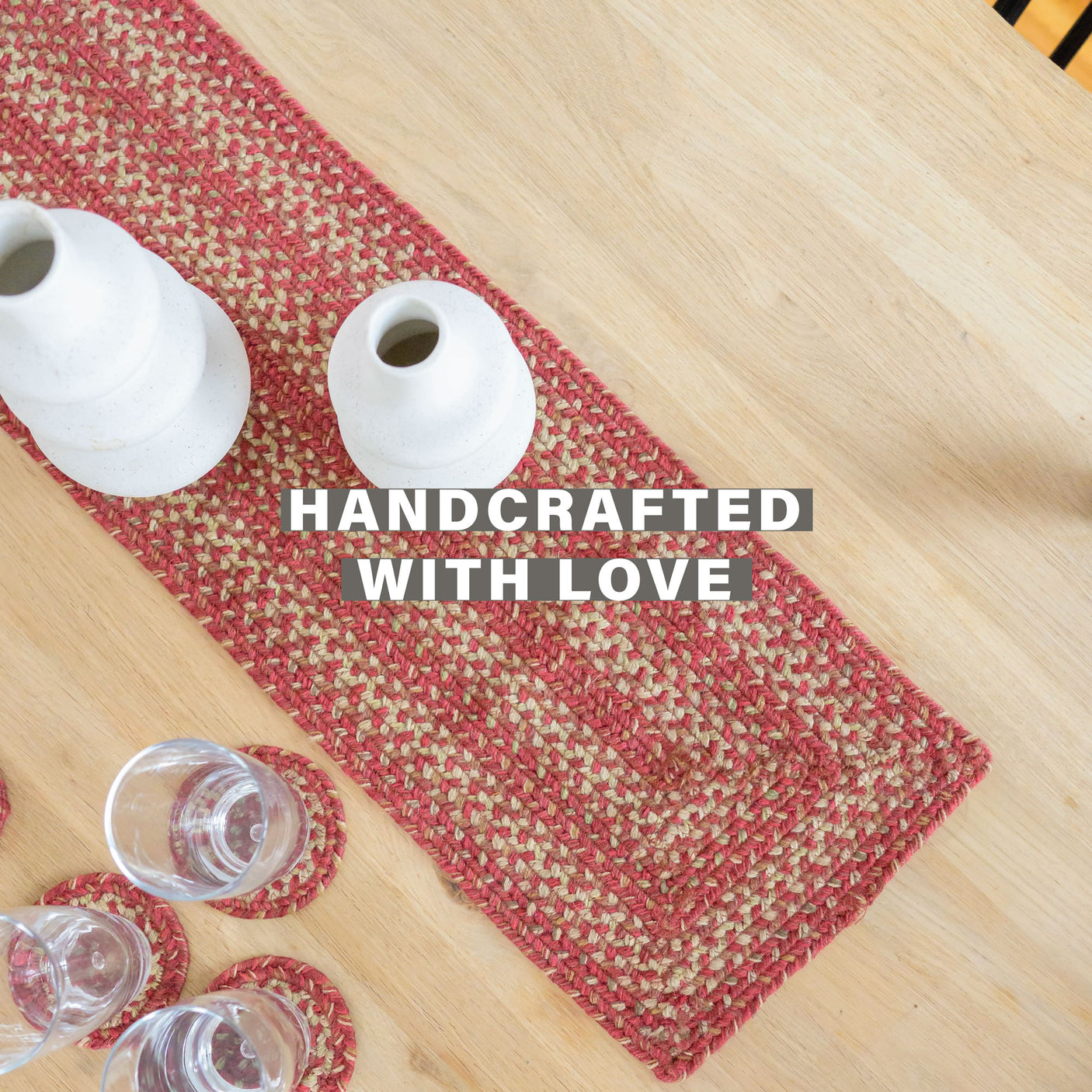 Apple Pie Red Jute Braided Accessories