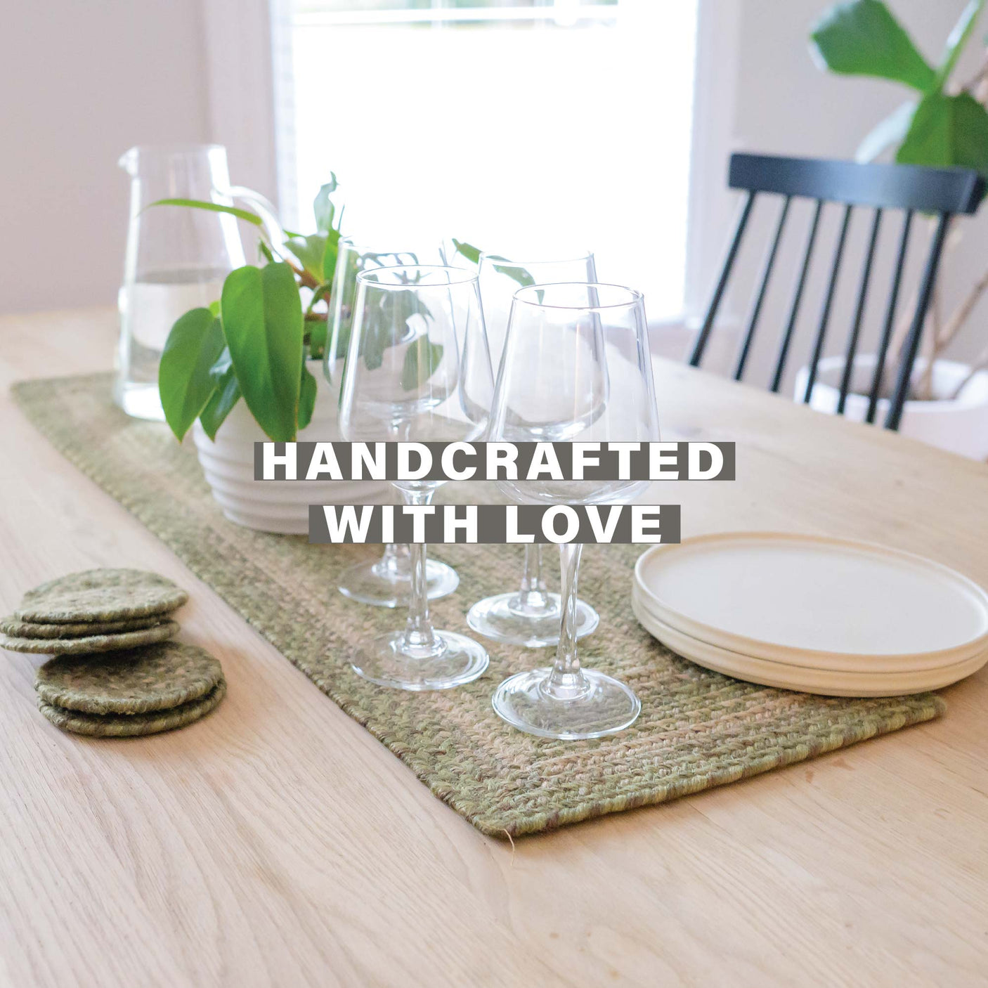 Grassland Green Jute Braided Accessories