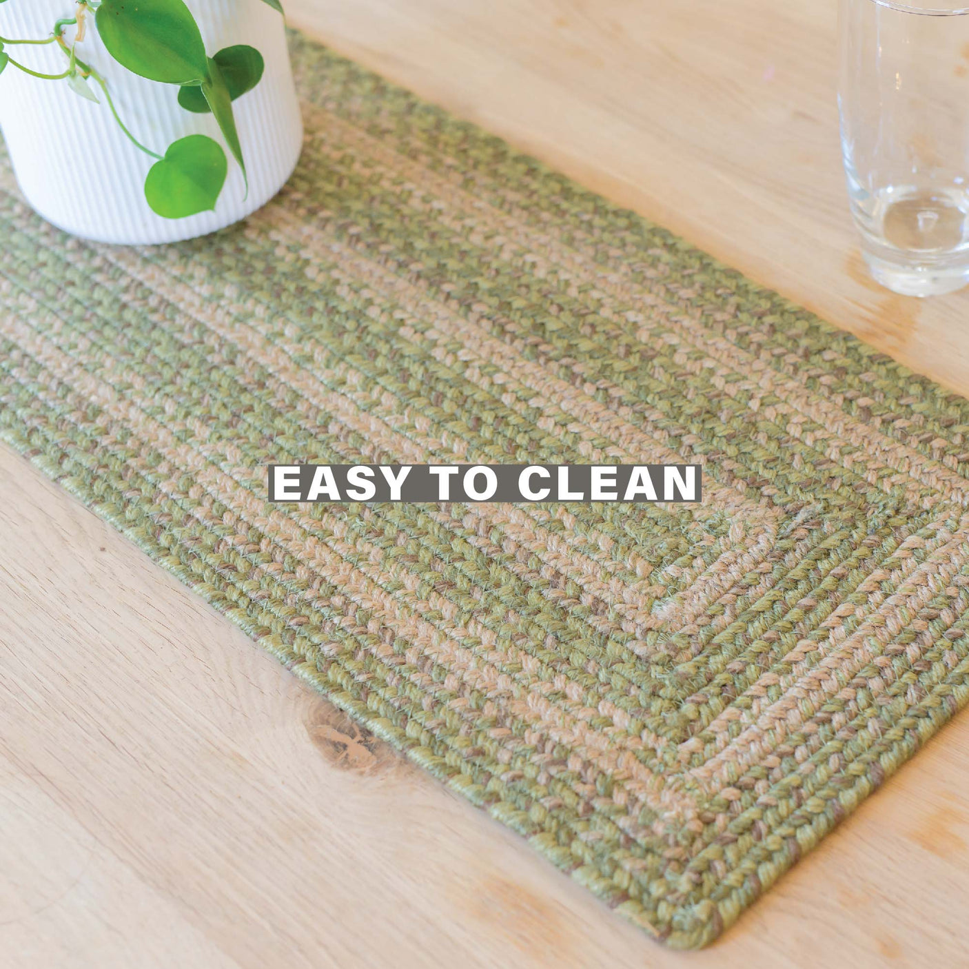 Grassland Green Jute Braided Accessories