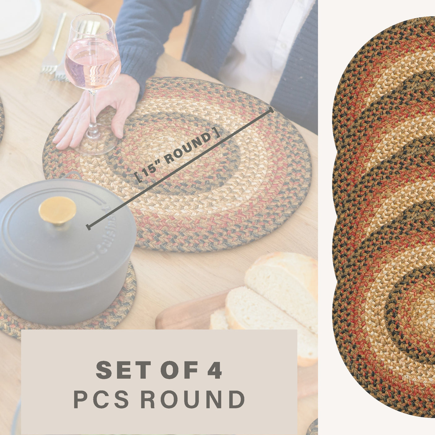 Russett Brown Braided Accessories