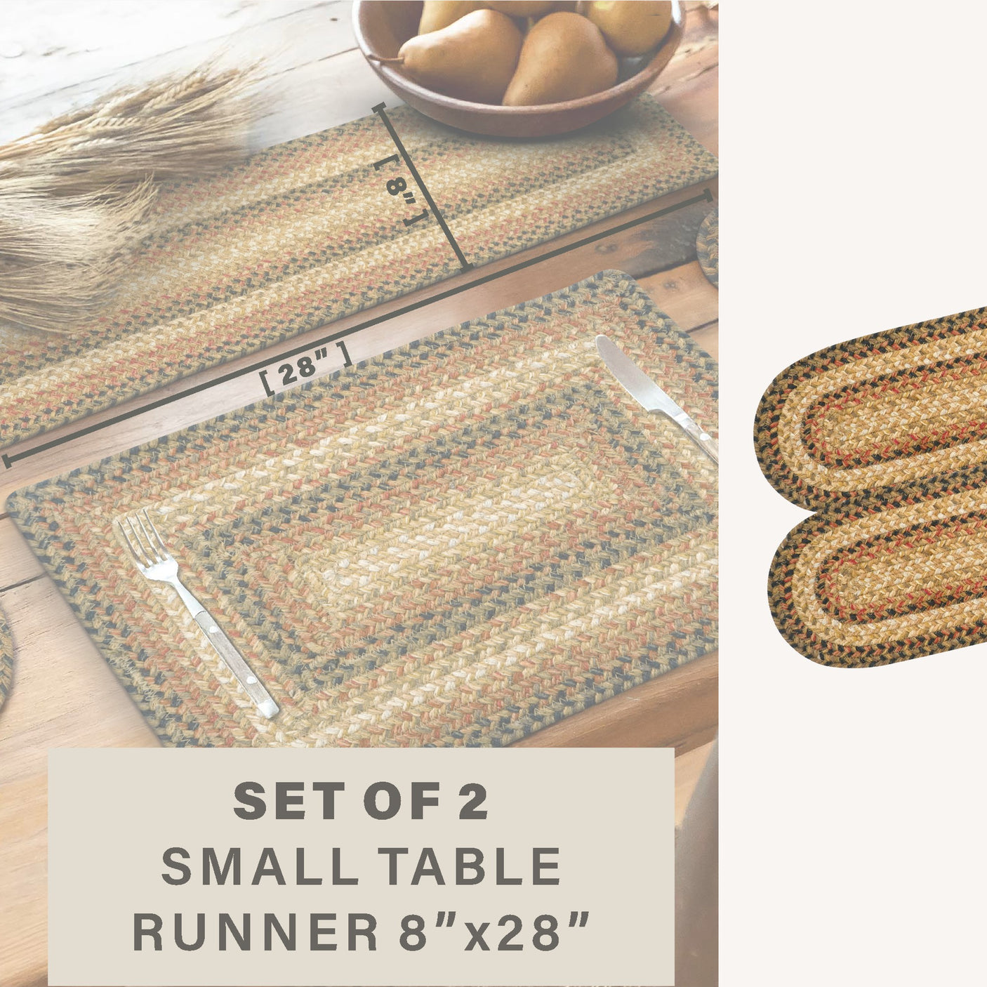 Russett Brown Braided Accessories