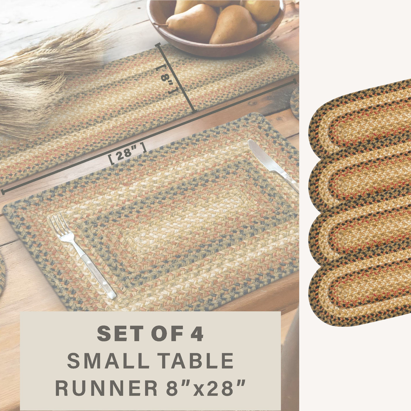 Russett Brown Braided Accessories